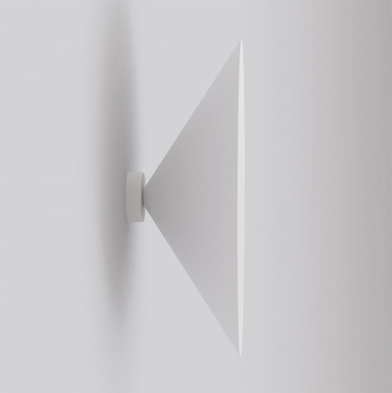 Applique murale Mono blanche, verre blanc, H 50 cm