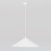 Suspension Mono blanche, verre blanc, H 50 cm
