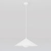 Suspension Mono blanche, verre blanc, H 40 cm