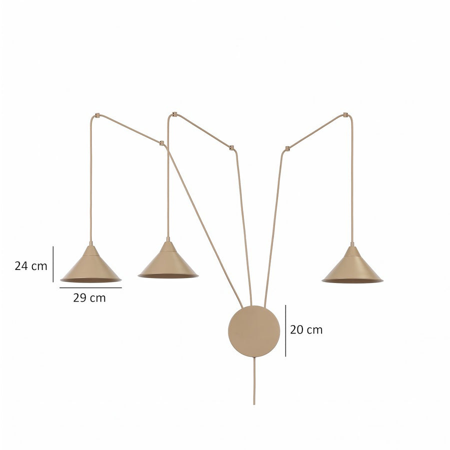 Schéma coté indiquant 24 cm de hauteur, 29 cm de diamètre et rosace 20 cm.
