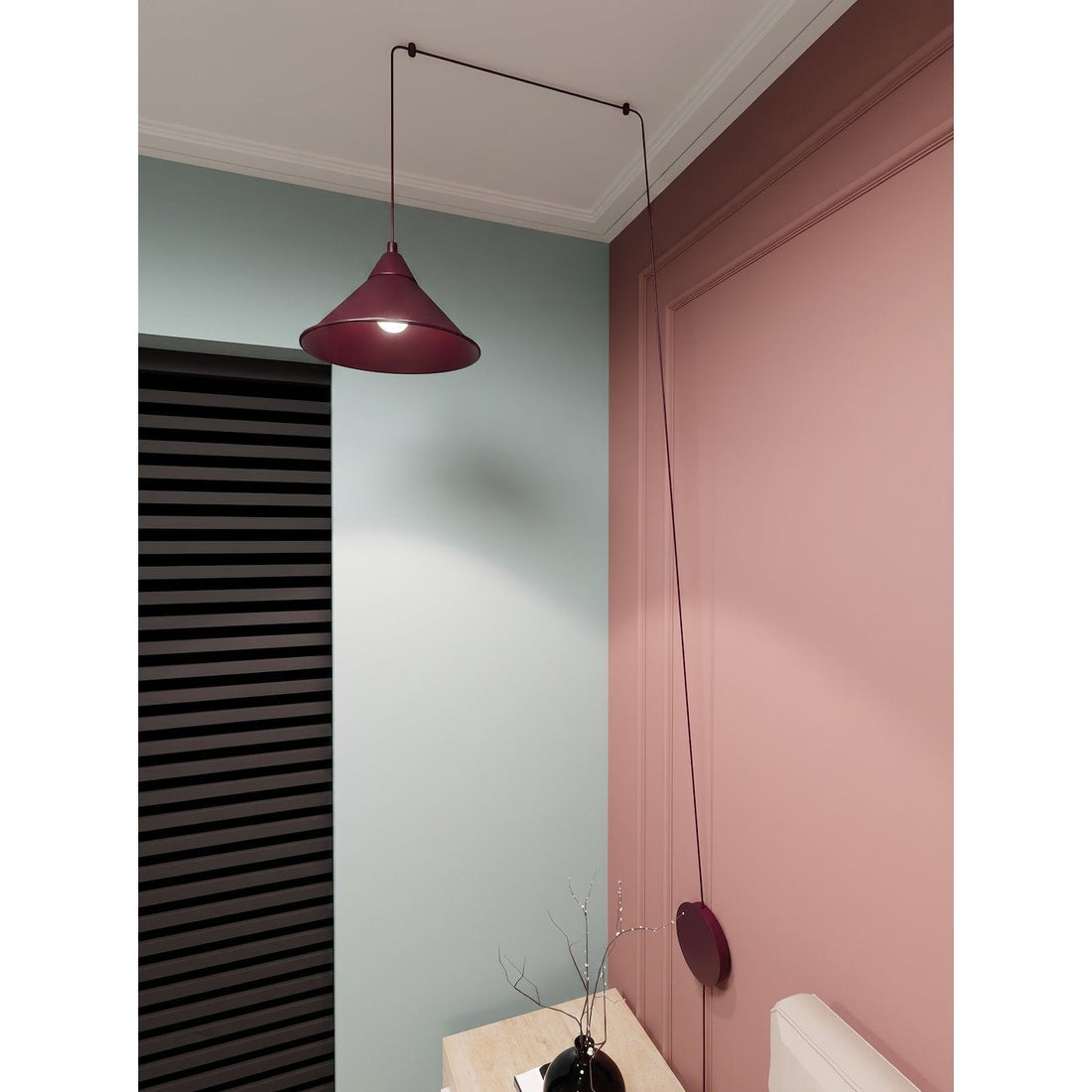 Suspension Abramo bordeaux