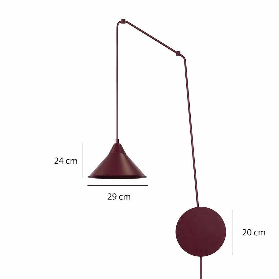 Suspension Abramo bordeaux