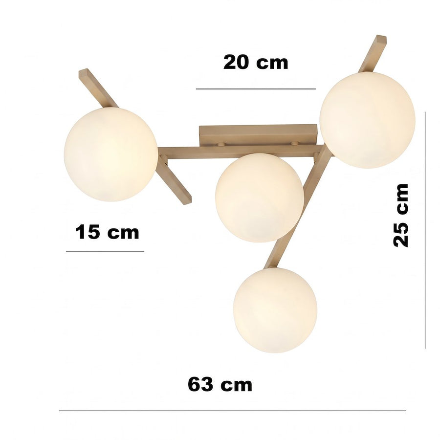 Schéma de dimensions indiquant la largeur et la hauteur du luminaire