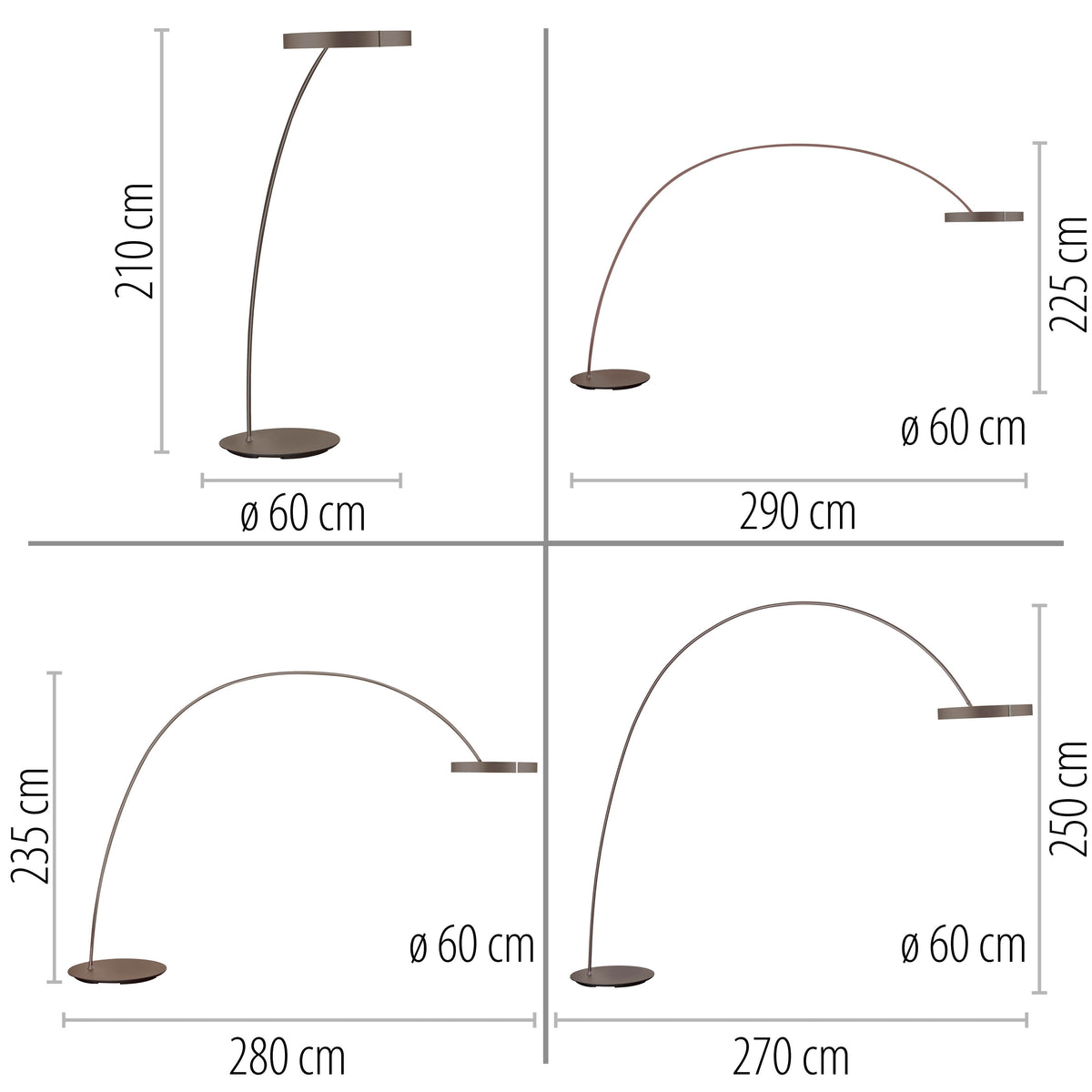 Lampadaire Pure Clipse-Bow bronze