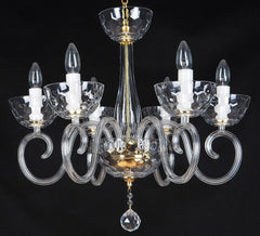 Kronleuchter aus transparentem Glas EL225607