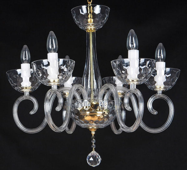Kronleuchter aus transparentem Glas EL225607