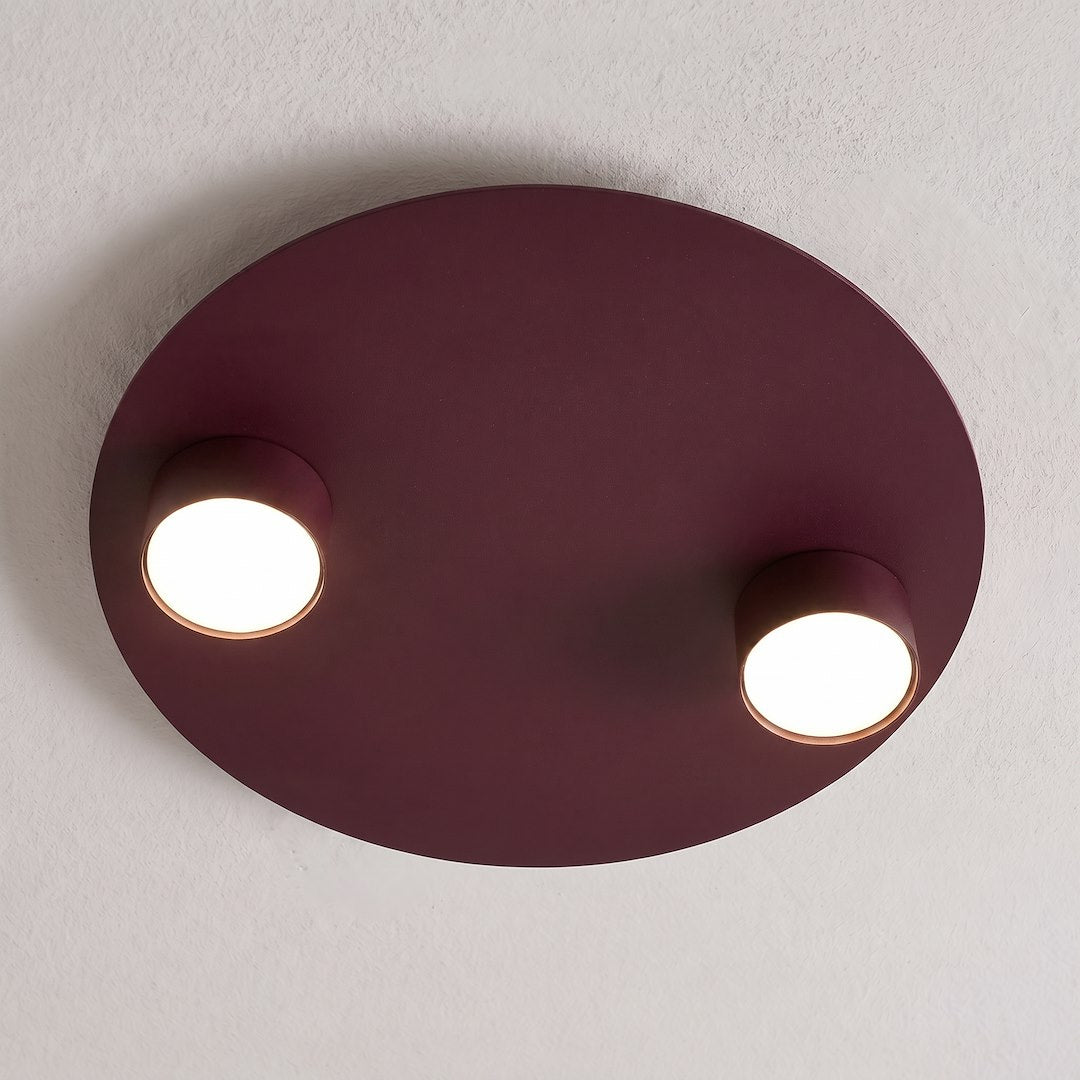 Plafonnier Bolx 2 lumières bordeaux