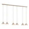 Suspension Elit 6 lumières beige