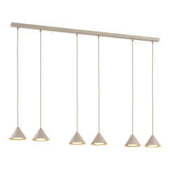 Suspension Elit 6 lumières beige