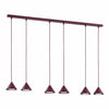 Suspension Elit 6 lumières bordeaux
