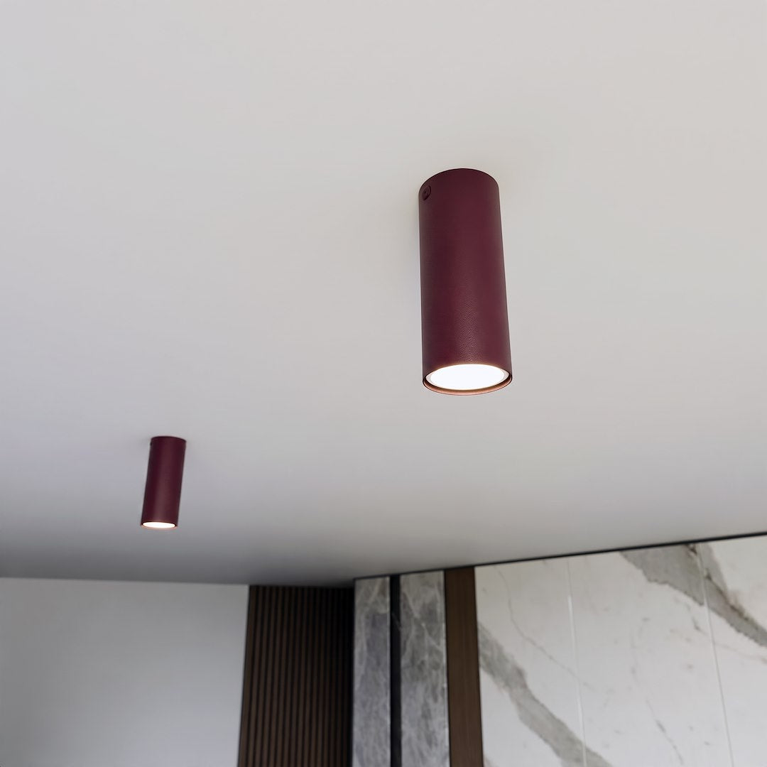 Plafonnier Tecno beige, P 15 cm