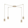 Suspension Traker 4 lumières beige
