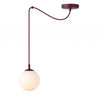 Suspension Gigi bordeaux, verre blanc