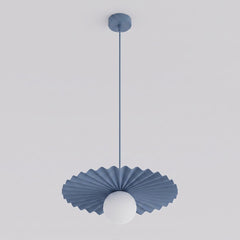 Suspension Umbra bleue, verre blanc