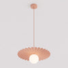 Suspension Umbra corail, verre blanc