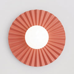 Applique murale Umbra corail, verre blanc, P 25 cm
