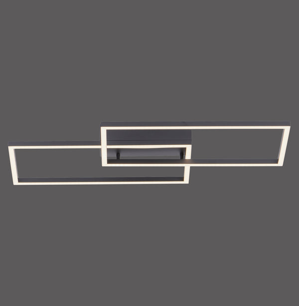 Plafonnier Iven noir, L 60,5 cm