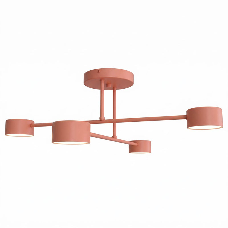 Plafonnier Halo 4 lumières corail