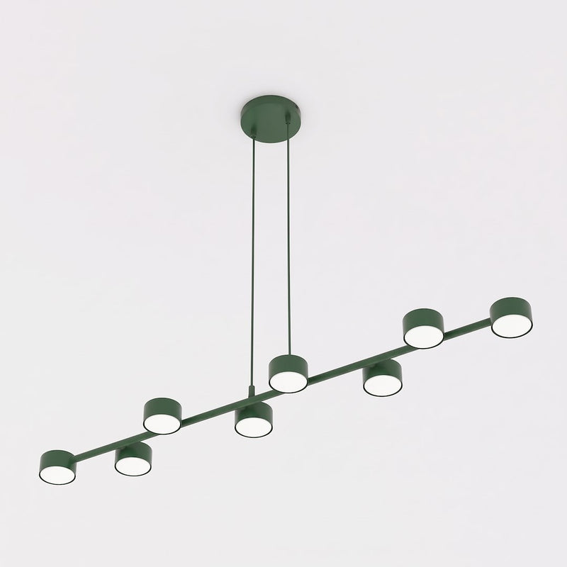 Suspension Megara 8 lumières verte