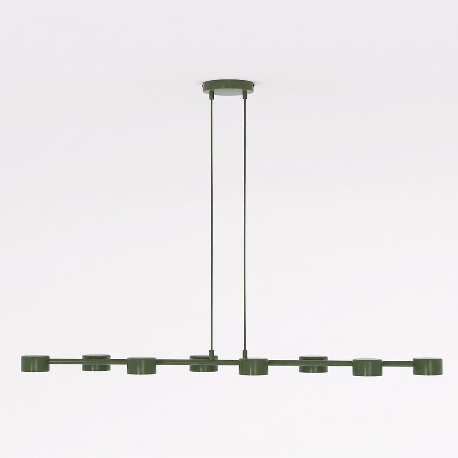 Suspension Megara 8 lumières verte