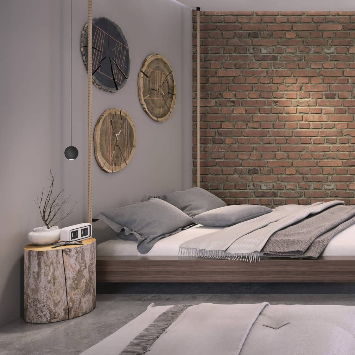 Suspension ZAMBELIS D48 4W DESIGN Noir Sable 1902