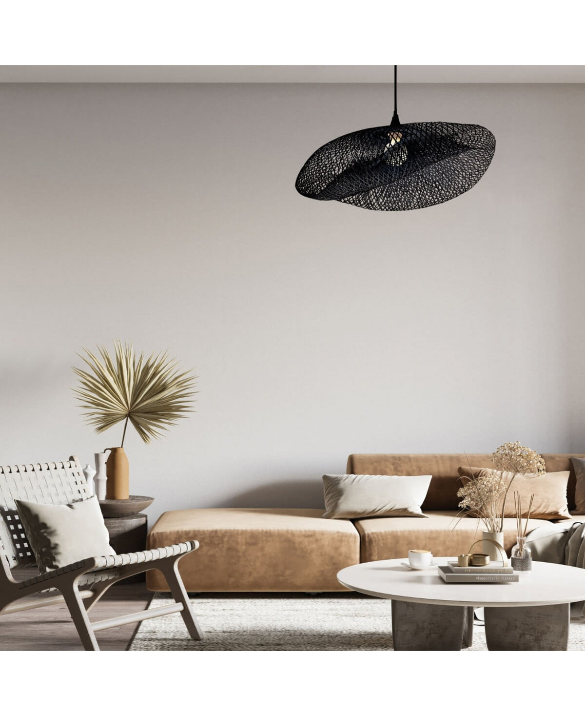 Suspension ZAMBELIS E27 DESIGN Noir Sans Source 19108