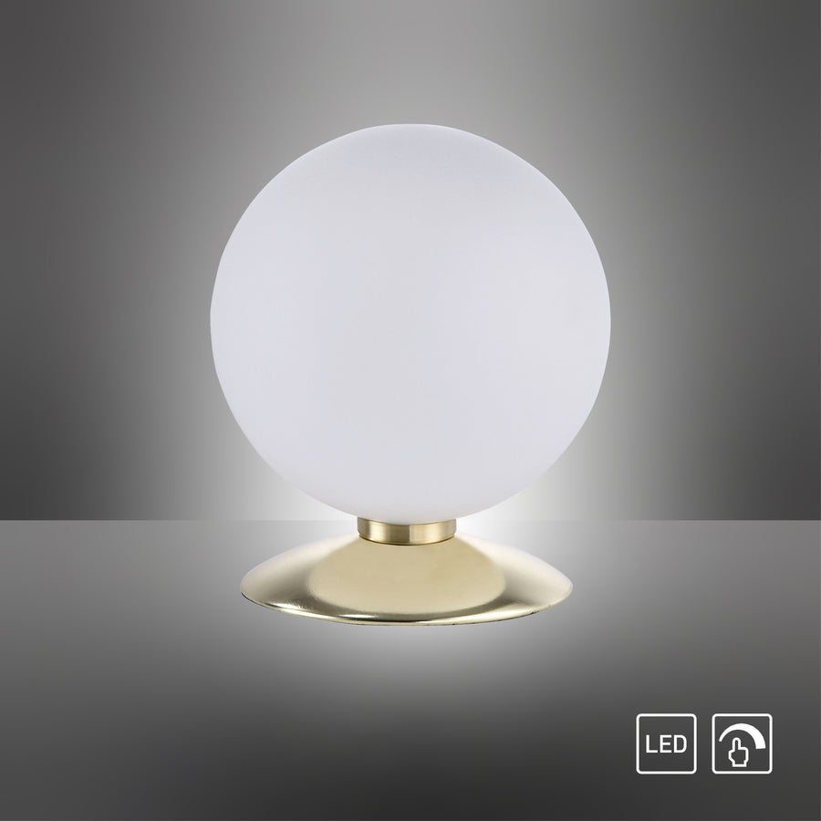 Lampe à poser Bubba laiton mat, verre