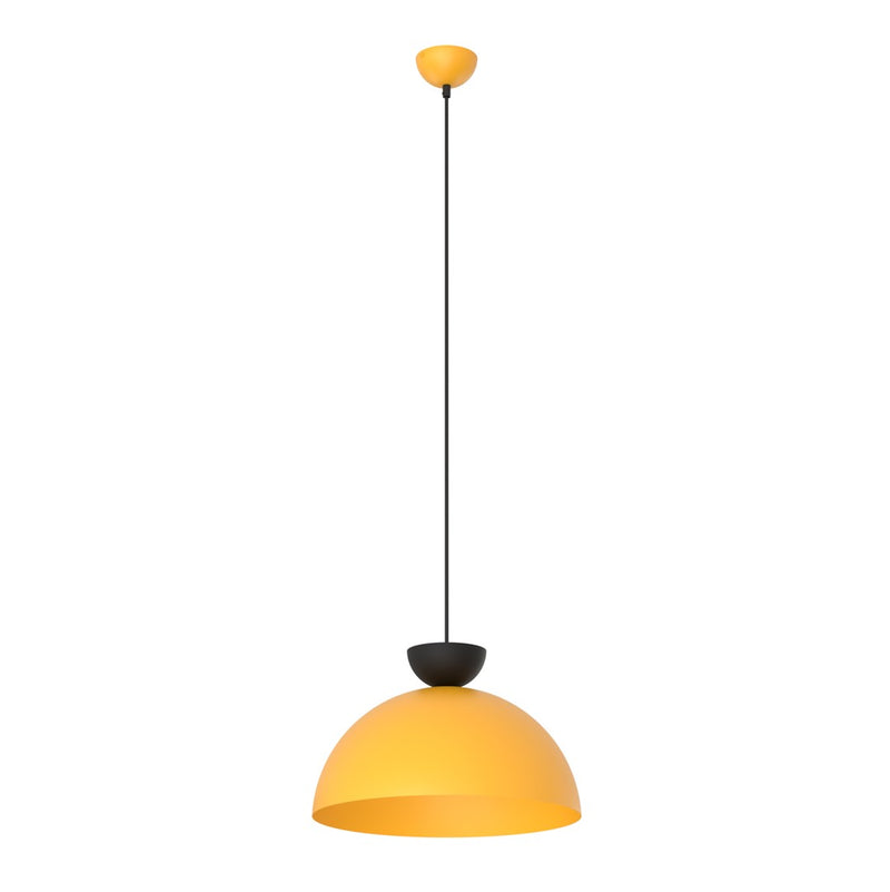 Hängeleuchte Lunaro, 1-flammig, schwarz und orange