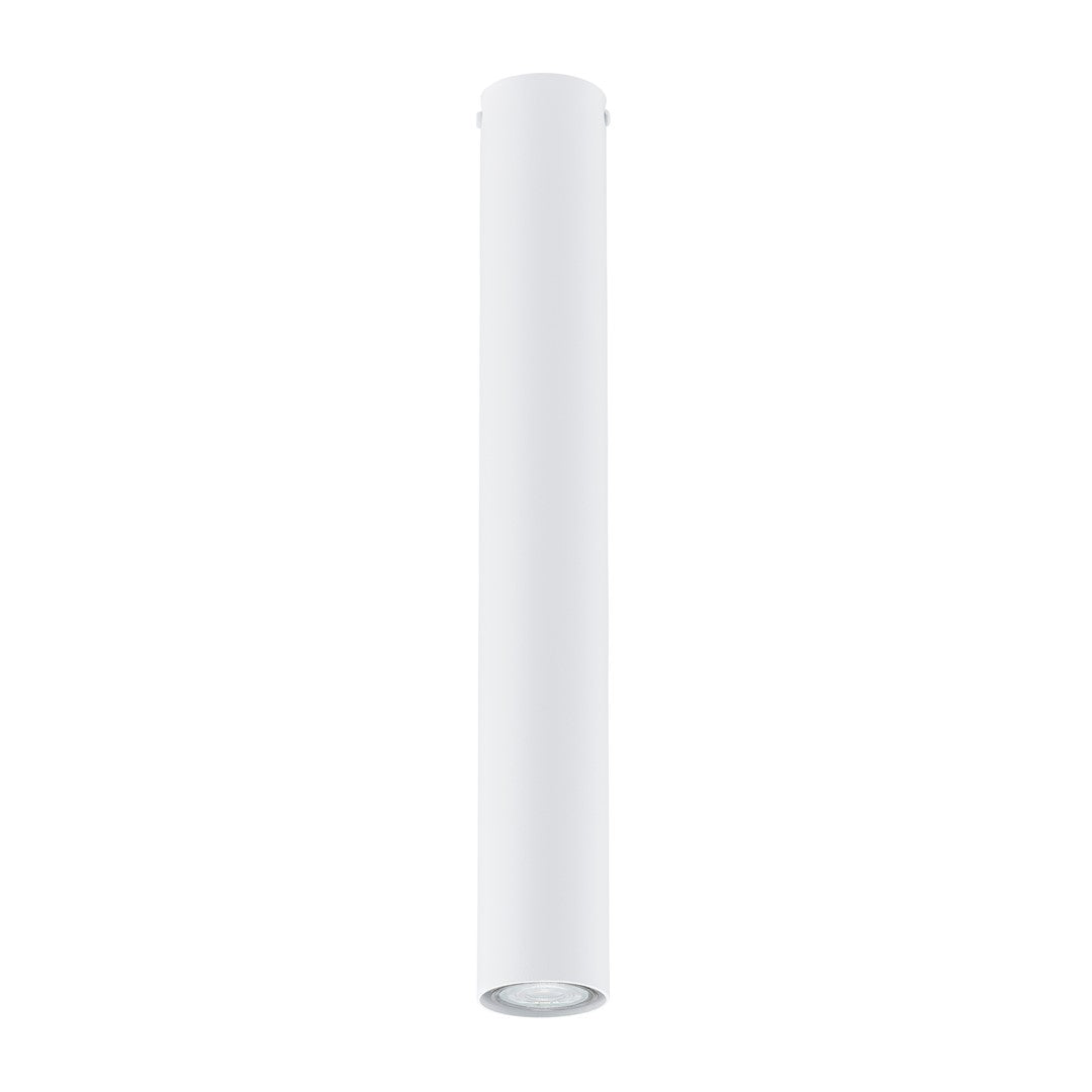 Second angle du tube blanc, capuchon supérieur et diffuseur bas légèrement visibles