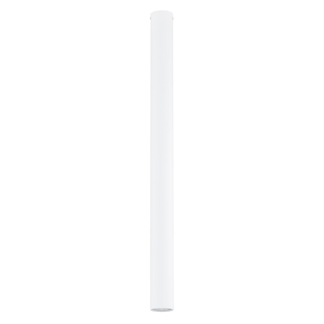 Vue de profil du cylindre blanc montrant sa surface uniforme sans fixation