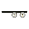 Deckenleuchte Fit 2-flammig schwarz, Glas graphit
