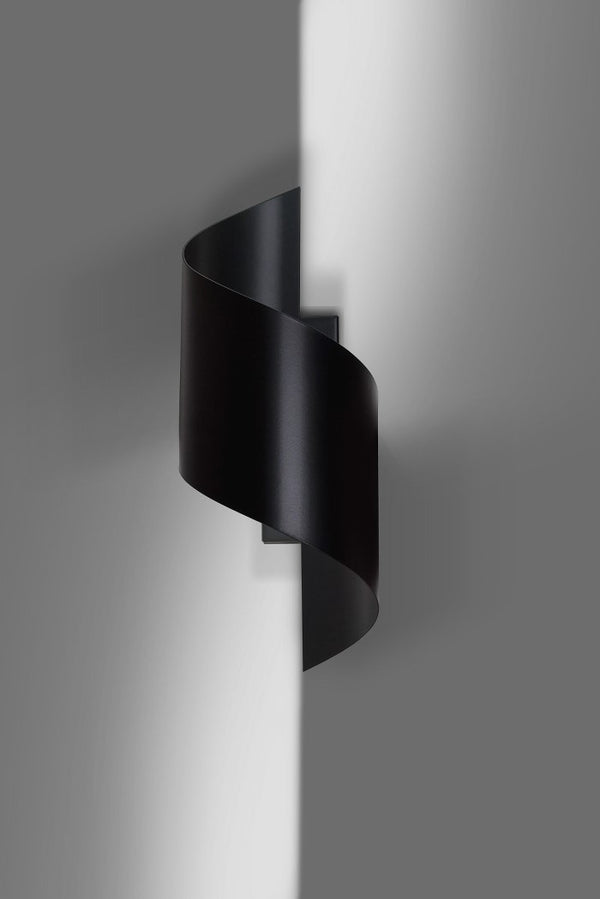Wandleuchte Spiner schwarz