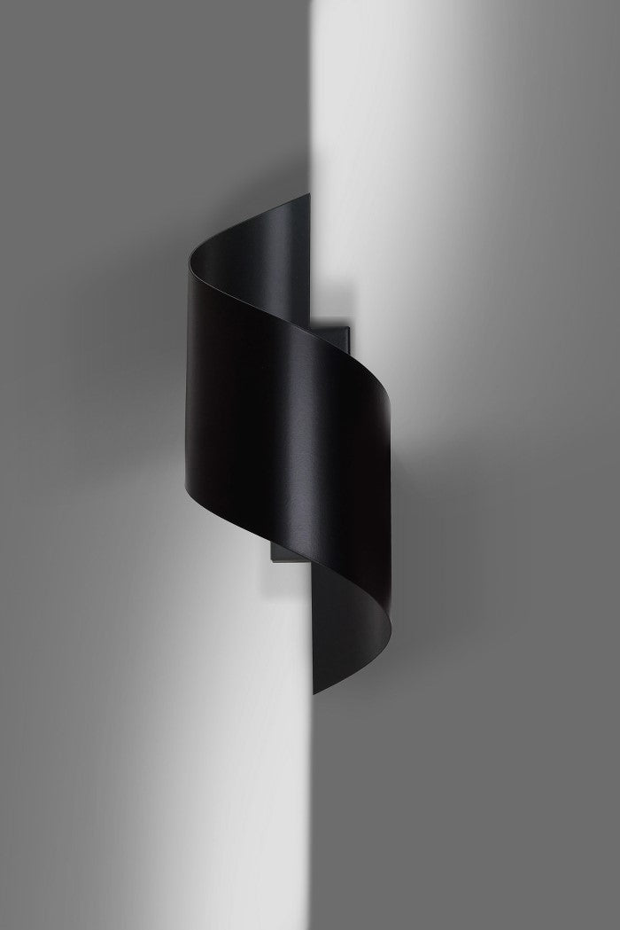 Wandleuchte Spiner schwarz