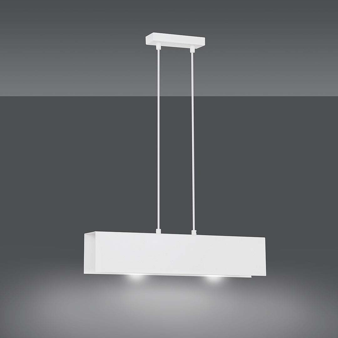 Suspension Gentor 2 lumières blanche