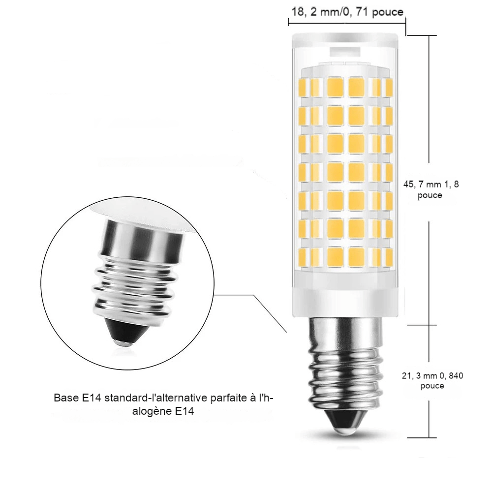 2 leistungsstarke E14 LED-Lampen Kaltweiß | Polarlicht