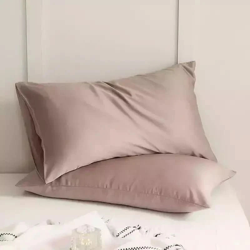 2 Taies d'Oreiller Coton | Pure - Designix Taies d'oreiller Marron 2 pièces 51x71cm