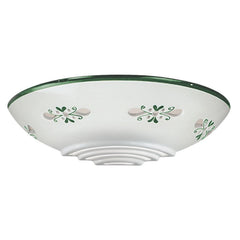 Applique murale Bassano en céramique, vert et blanc, hauteur 8,5 cm