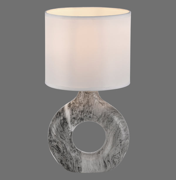 Lampe à poser Carara grise, céramique