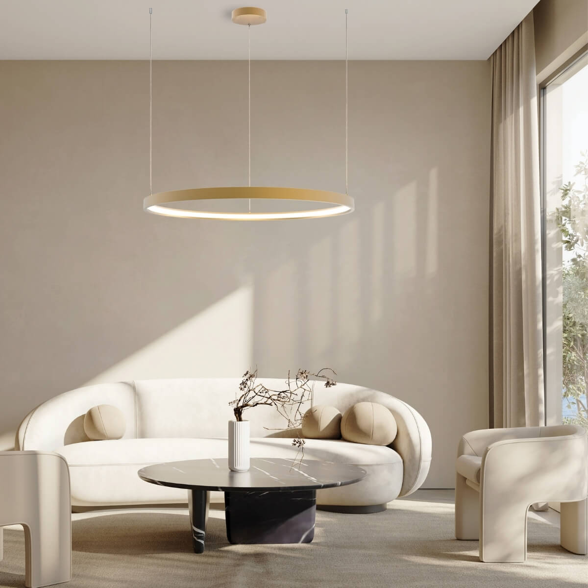 Suspension ZAMBELIS D900 45W Dimmable DESIGN Dore Mat 23034
