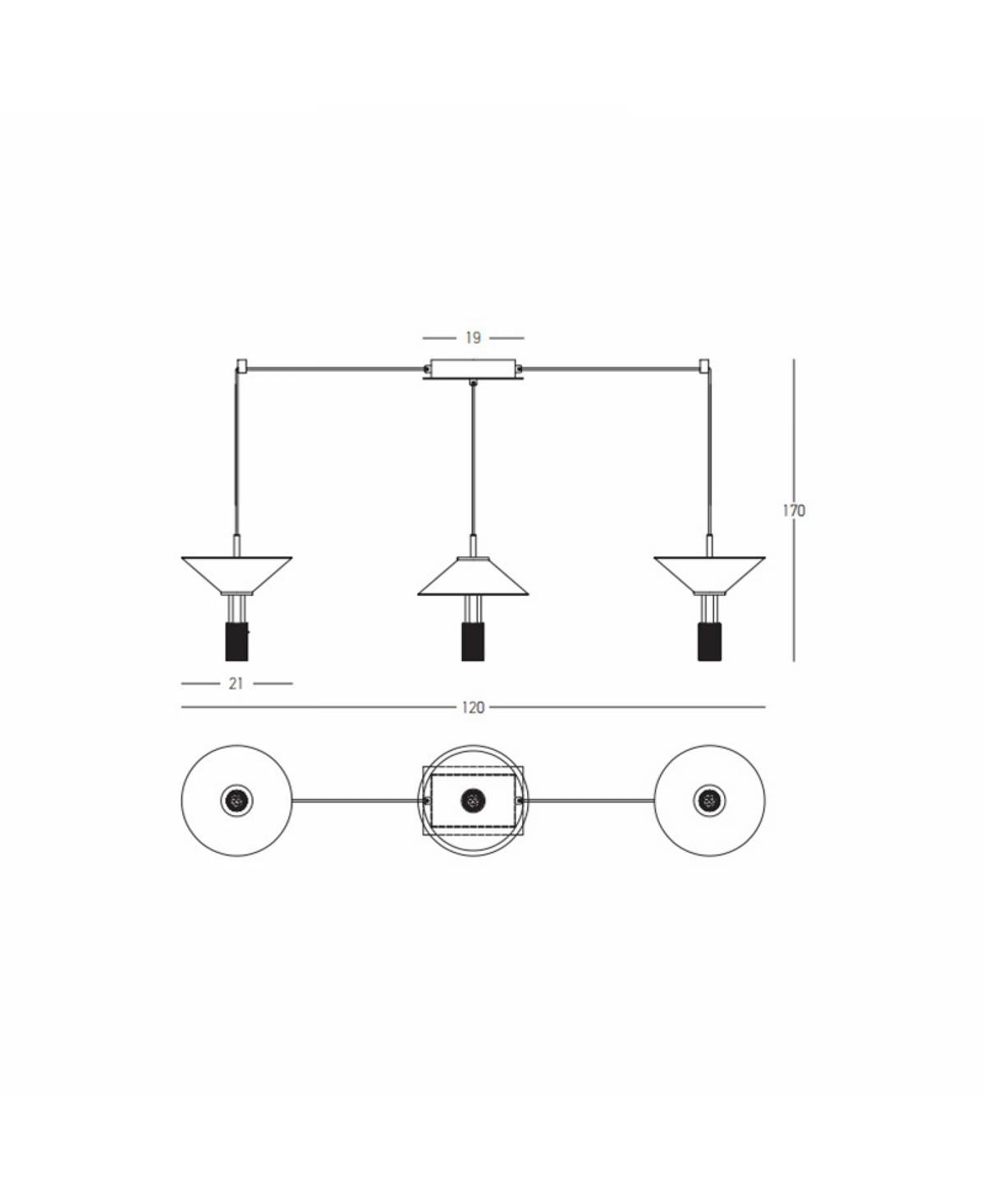 Suspension ZAMBELIS 28W Dimmable Direct/Indirect DESIGN Or Mat 23203