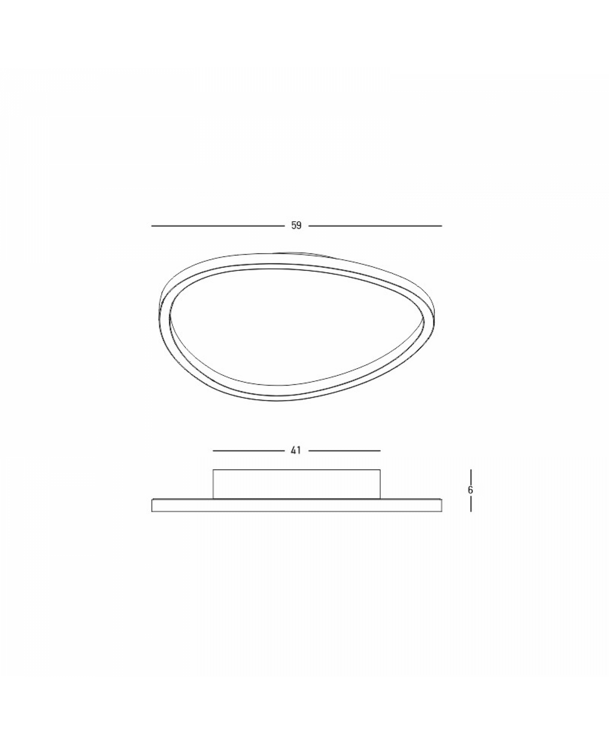 Plafonnier ZAMBELIS 39W Dimmable DESIGN Noir Sable 23208