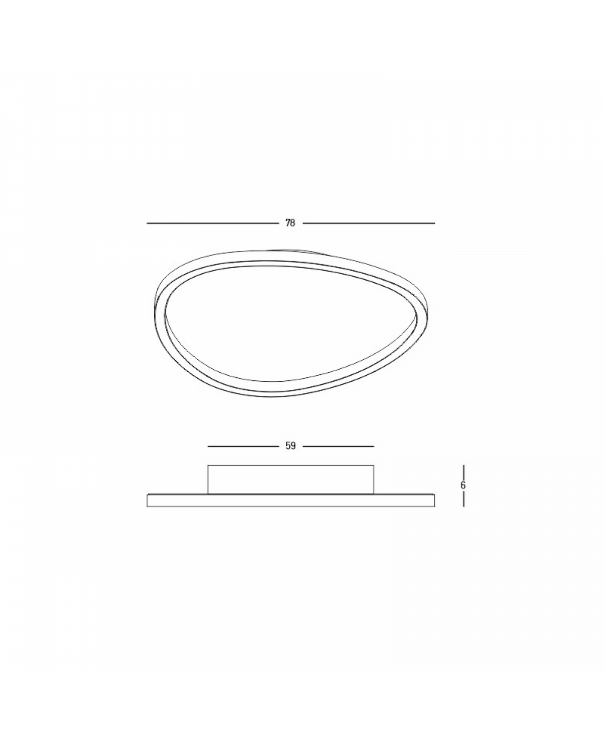 Plafonnier ZAMBELIS 58W Dimmable DESIGN Blanc Sable 23212