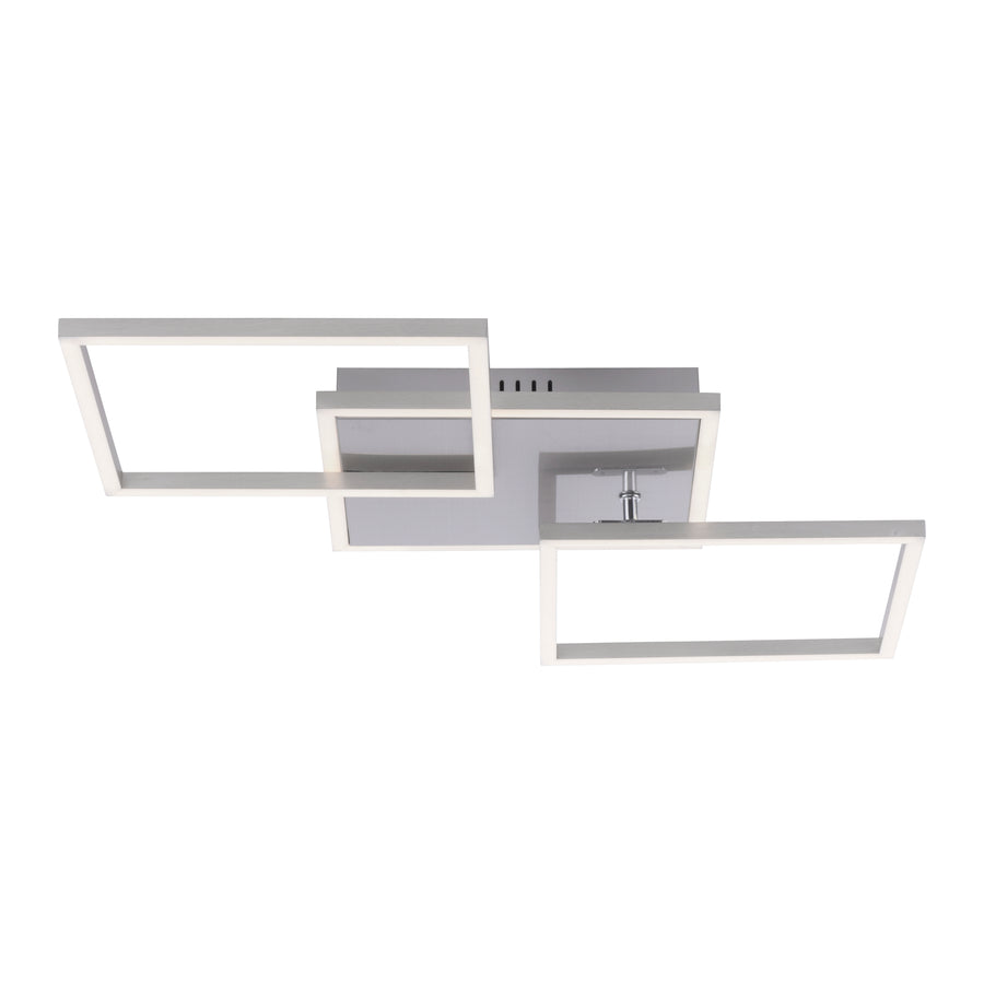 Plafonnier Iven acier, L 45 cm