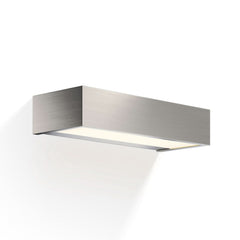 Applique murale LED Box en laiton, nickel, hauteur 5 cm, IP44