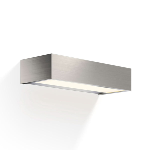 Applique murale LED Box en laiton, nickel, hauteur 5 cm, IP44