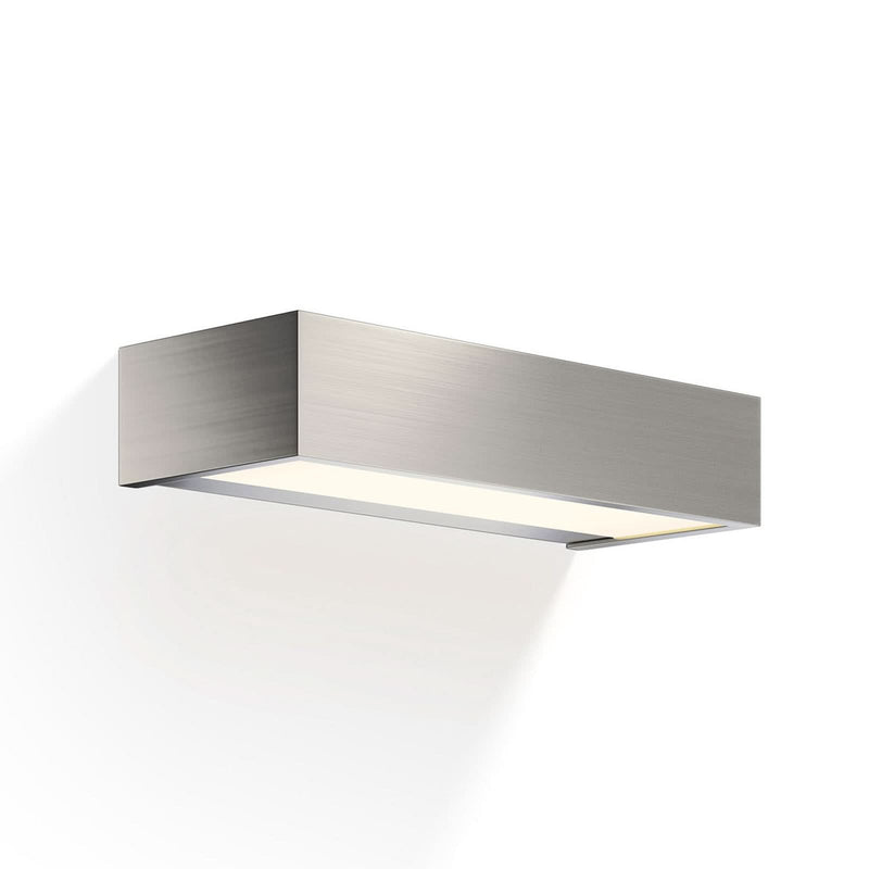 Applique murale LED Box en laiton, nickel, hauteur 5 cm, IP44