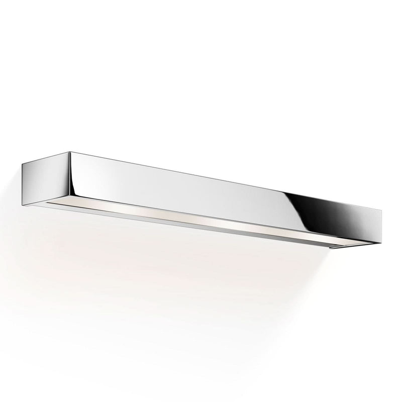 Applique murale Box 60 en verre, chromé et blanc mat, 3 lumières, hauteur 5 cm, IP44