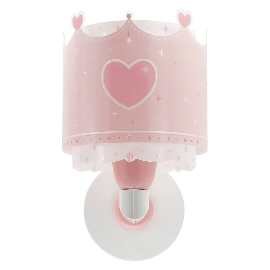 Applique murale Little Queen, rose et blanc, hauteur 24 cm