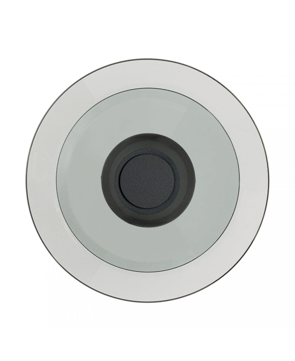 Autre vue de face du même luminaire rond avec anneaux concentriques