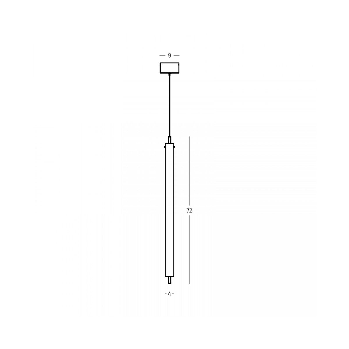 Schéma technique coté indiquant les dimensions de la suspension et du socle.